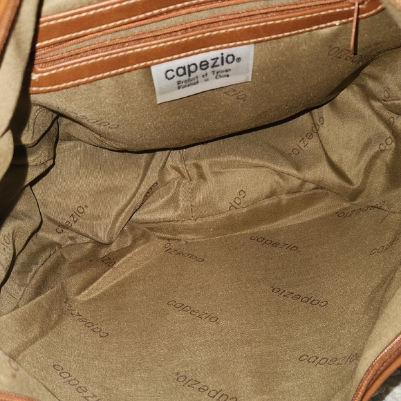 Capezio Blue and White Striped Crossbody Bag - Picture 4 of 9